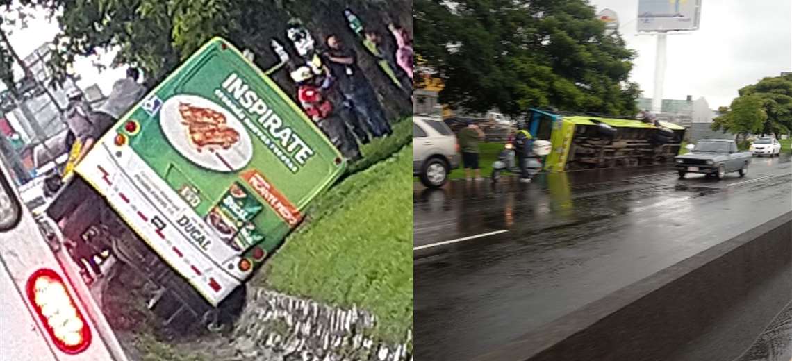 Bus Con Pasajeros Vuelca Aparatosamente En La General Ca As Teletica