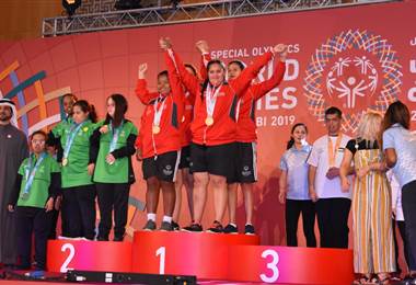 Costa Rica se tiñe de oro en primer día de las Olimpiadas Especiales en Abu Dhabi.|DT Comunicación. 