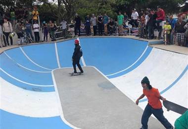 Evento de inauguración del Skatepark de Moravia