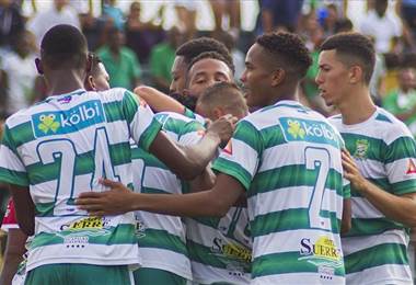 Los limonenses celebran un gol en el Juan Gobán | ARCHIVO PRENSA LIMÓN FC