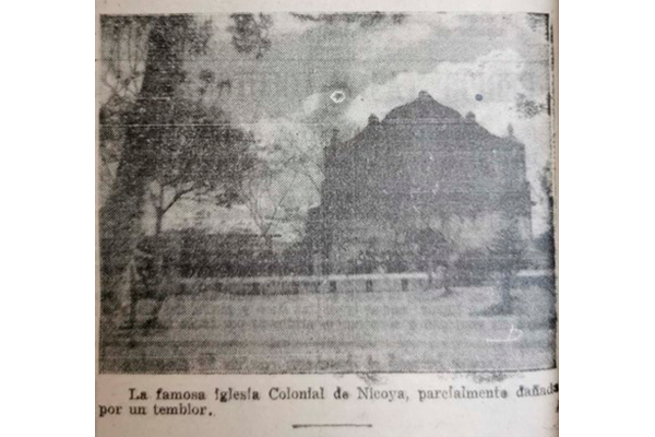 'La famosa iglesia de Nicoya en 1950'