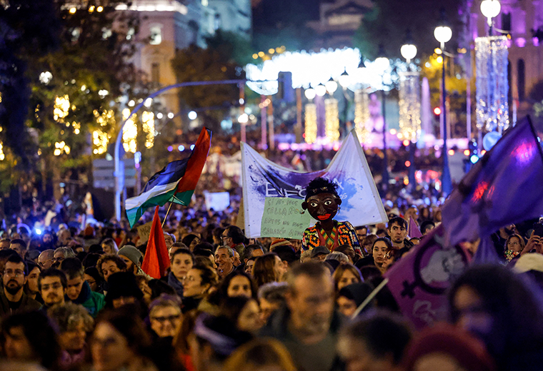 Manifestaciones en todo el mundo contra la violencia hacia las mujeres