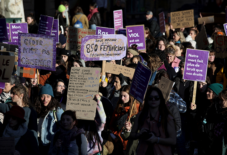 Manifestaciones en todo el mundo contra la violencia hacia las mujeres