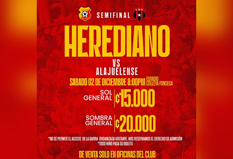 Herediano avisa: Nos reservamos el derecho de admisión