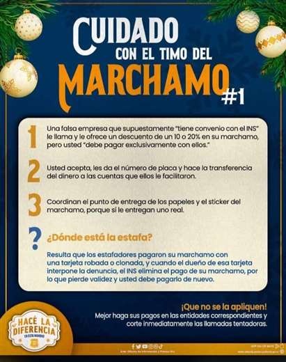 Llegó el marchamo 2024 y con él las estafas