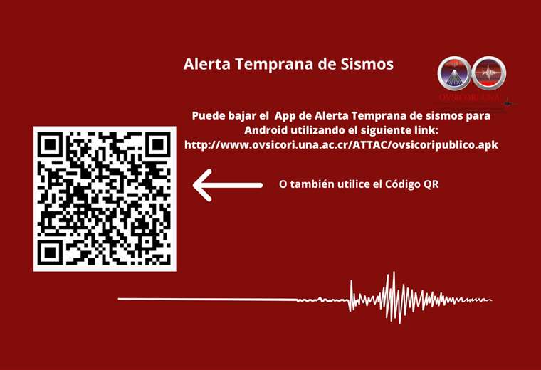 Código QR para descargar la aplicación de alerta temprana de terremotos
