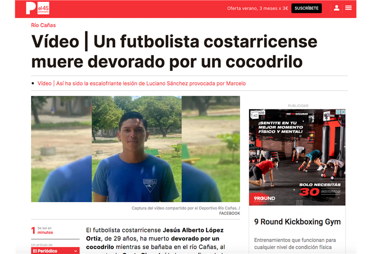 Medios internacionales destacan muerte de joven por cocodrilo