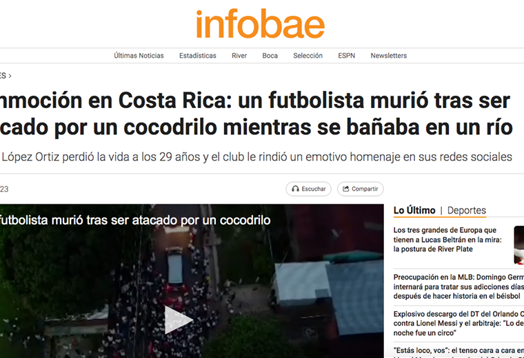 Medios internacionales destacan muerte de joven por cocodrilo