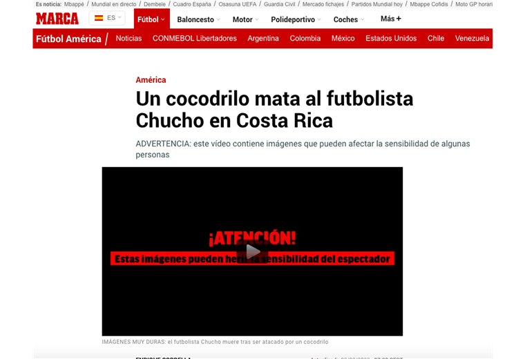 Medios internacionales destacan muerte de joven por cocodrilo