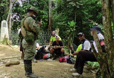 Migrantes en el Darién