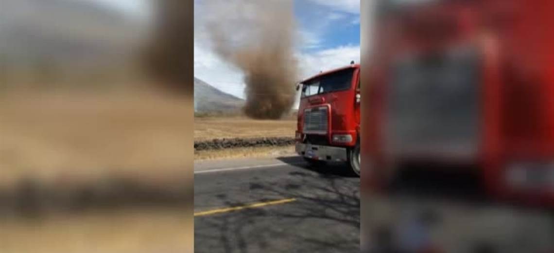 ¿Tornado en El Salvador? Video captó fenómeno meteorológico en una zona