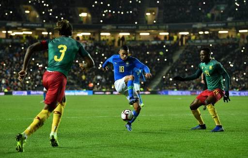 Brasil vence 1-0 a Camerún en amistoso definido por la lesión de Neymar