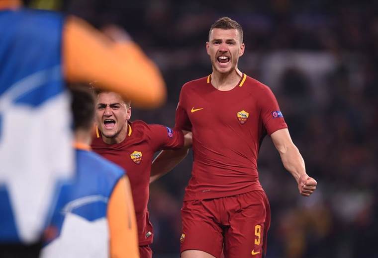 Dzeko mete a la Roma en cuartos de la Liga de Campeones