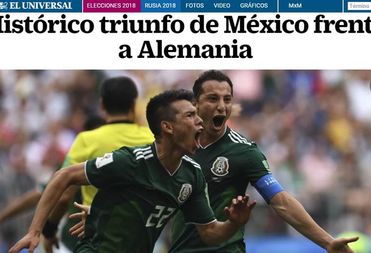 Medios mexicanos extasiados tras victoria de su Selección ante Alemania