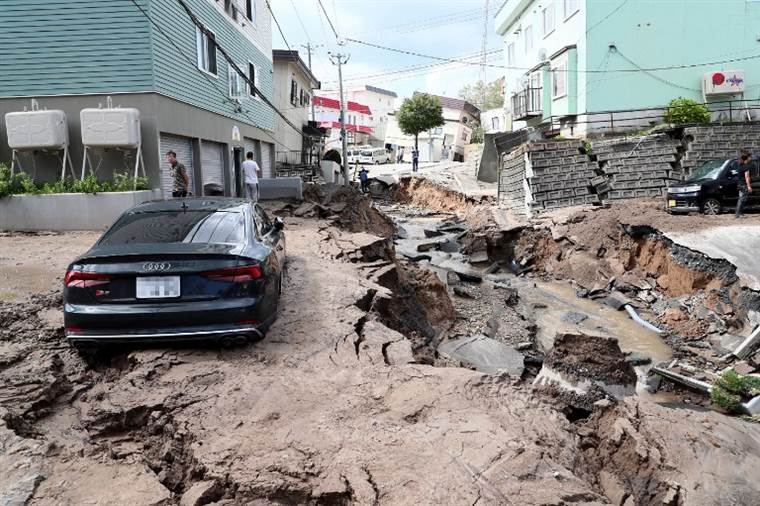 Fuerte sismo de 6.6 provoca corrimientos de tierra en la isla japonesa de Hokkaido