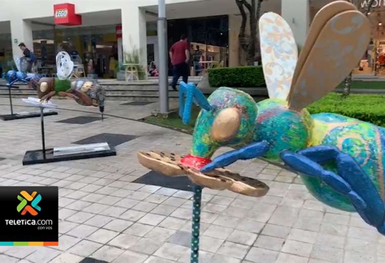 Exposición de 11 esculturas de abejas gigantes y coloridas le espera en Escazú