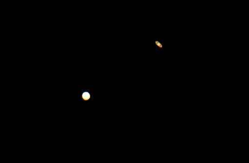 Espectacular conjunción entre Júpiter y Saturno este lunes