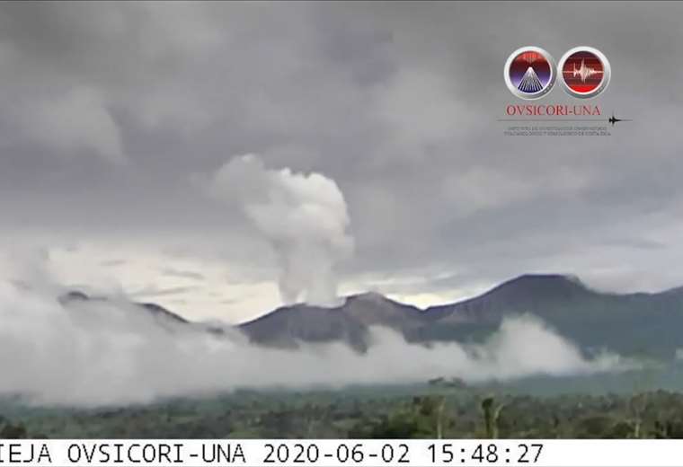Video: Volcán Rincón de la Vieja registró nuevas erupciones este martes