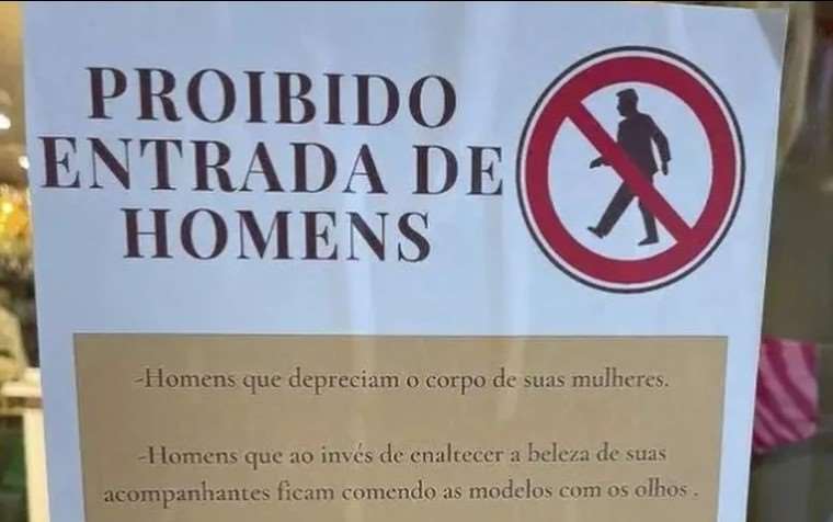 "Prohibida la entrada a los hombres", decide una tienda femenina en Brasil