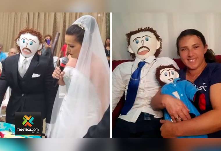 Brasileña se casa con muñeco de trapo y tienen “un hijo”