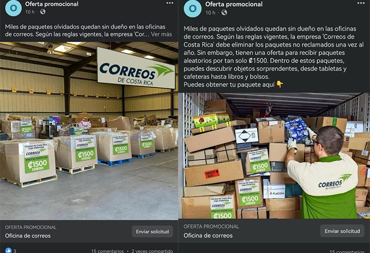 ¡Cuidado lo estafan! Correos de Costa Rica no está rematando paquetes ...