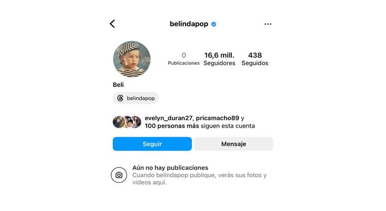 Belinda elimina todas sus publicaciones de Instagram