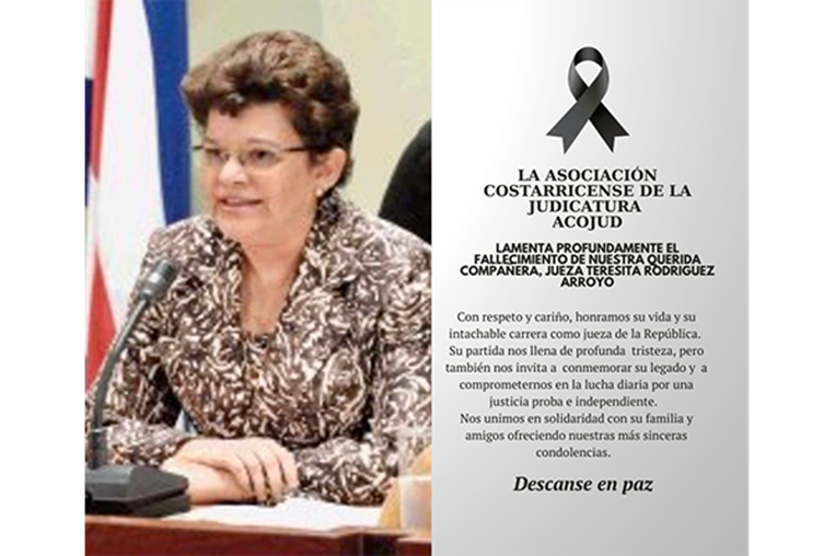 Muere Teresita Rodríguez, jueza que presidió tribunal de juicio Caja-Fischel