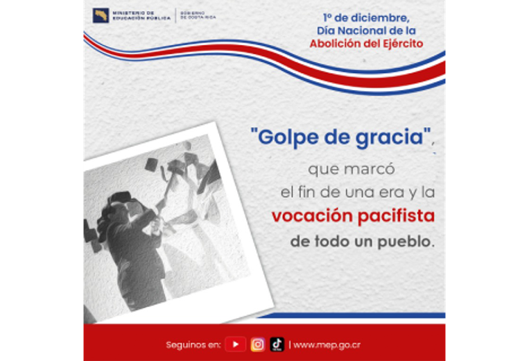 Día de la Abolición del Ejército Costa Rica