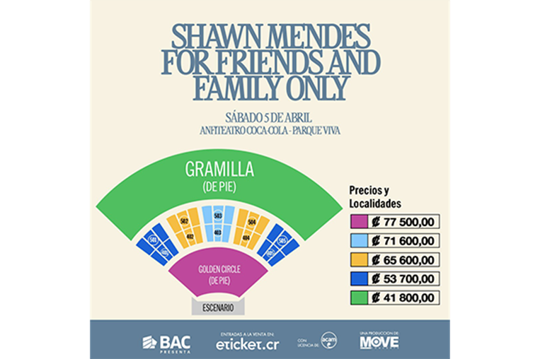 Concierto de Shawn Mendes en Costa Rica