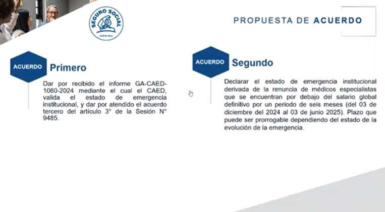 CCSS declara estado de emergencia institucional por renuncia de médicos especialistas