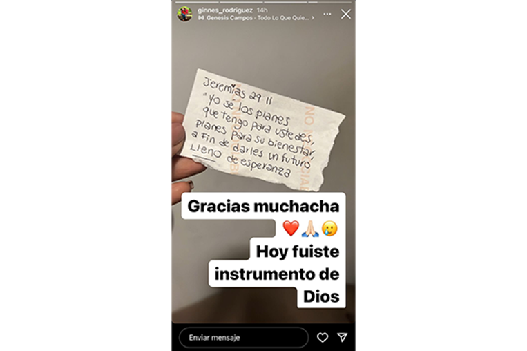 Ginés Rodríguez recibe mensaje que logró borrar