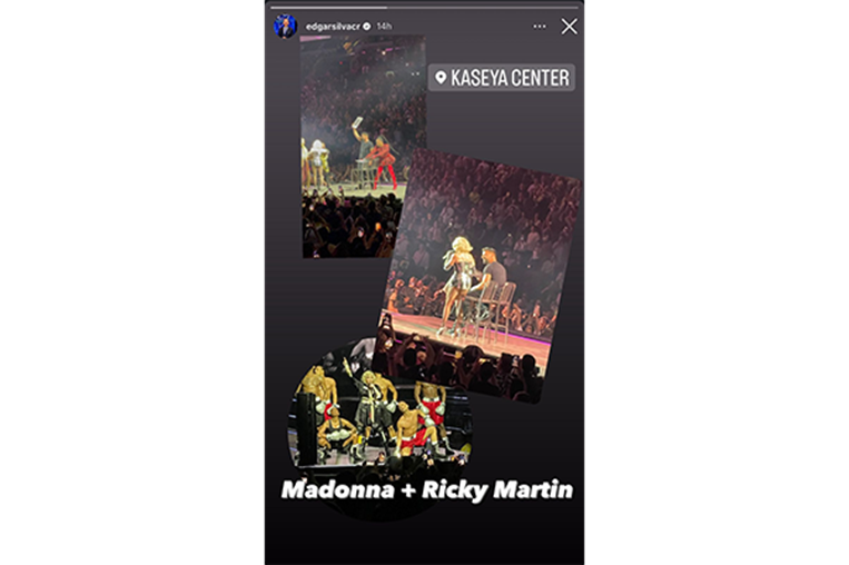Madonna y Ricky Martin en concierto
