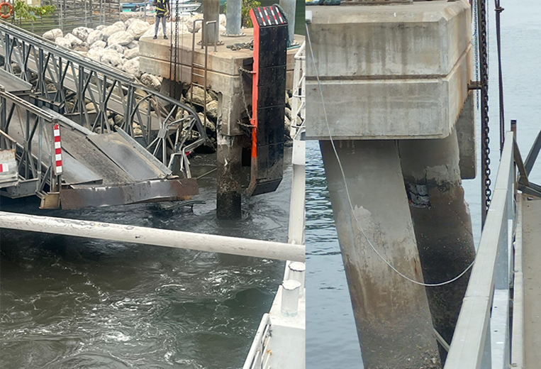 Ferry choca y despedaza rampa de acceso a Paquera