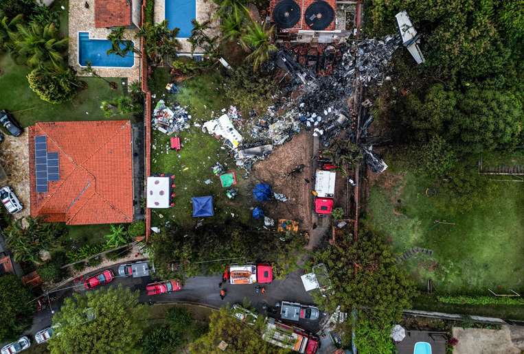 Avión estrellado en Brasil