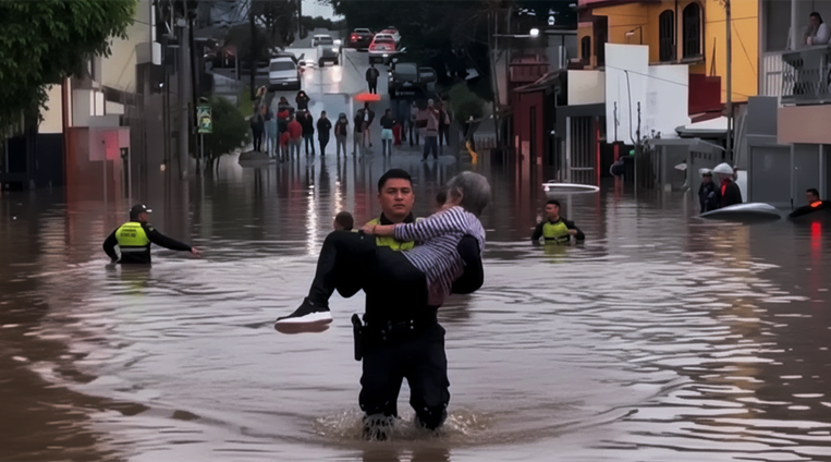 Inundación en Barrio Dent