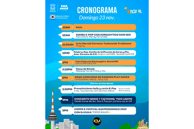 K-Festival 2025: San José se llena de cultura y gastronomía coreana este fin de semana