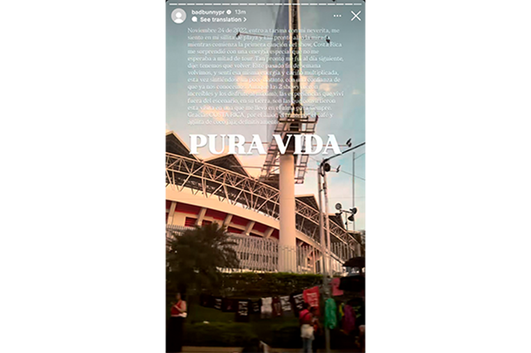 Bad bunny en Costa Rica