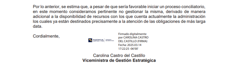 Ministerio de Justicia y Paz