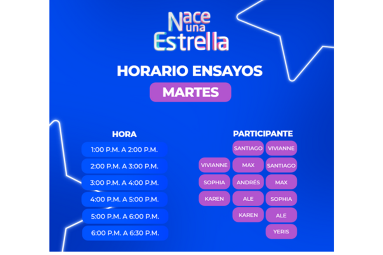 Horarios NUE7 gala 4