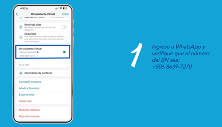 BN lanza asistente virtual Whatsapp