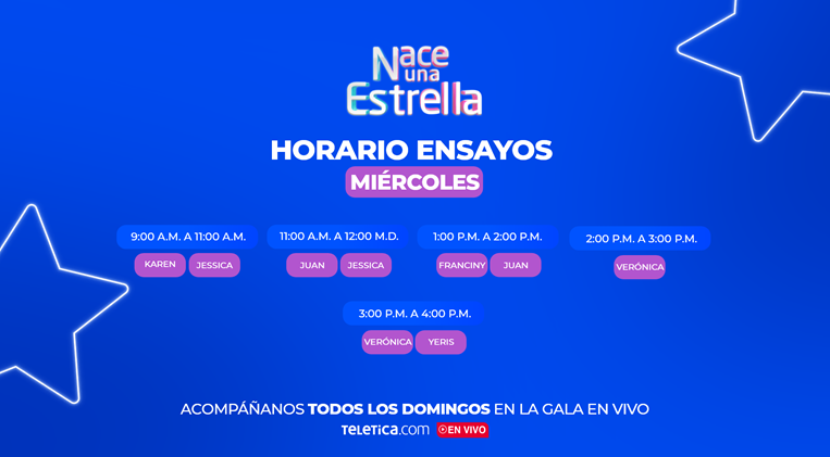 Horarios NUE- sétima temporada, sétima semana