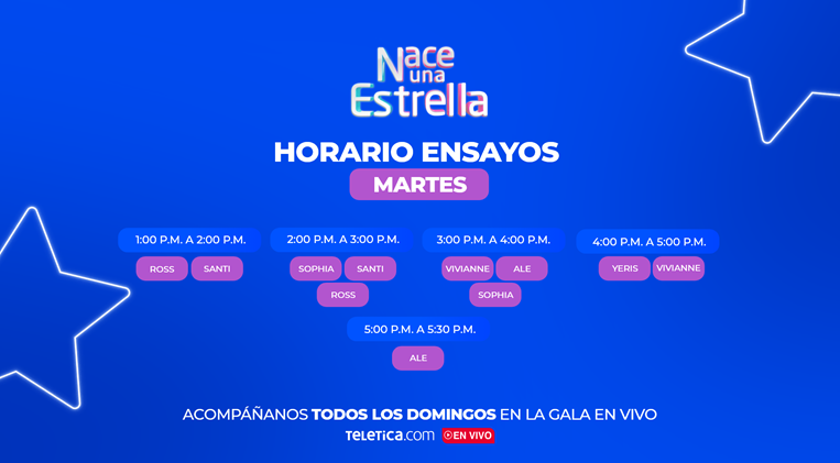 Horarios NUE- sétima temporada, sétima semana