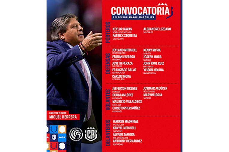 Estos son los 22 convocados para el juego amistoso ante la Selección Catalana