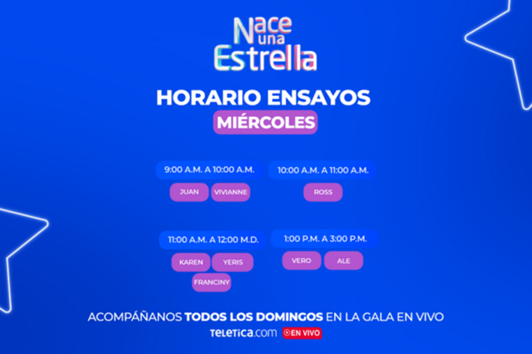 Horarios ensayos NUE- semana 10