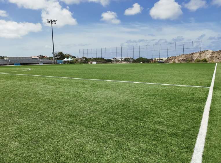 Así luce el estadio Wildey Turf.