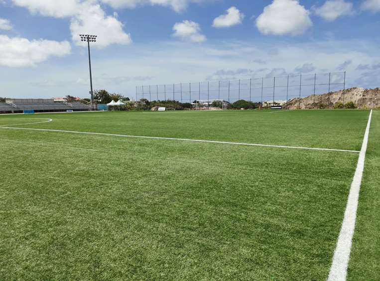 Así luce el estadio Wildey Turf.