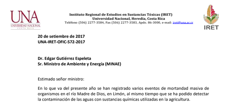 Advertencia sobre impacto en Madre de Dios