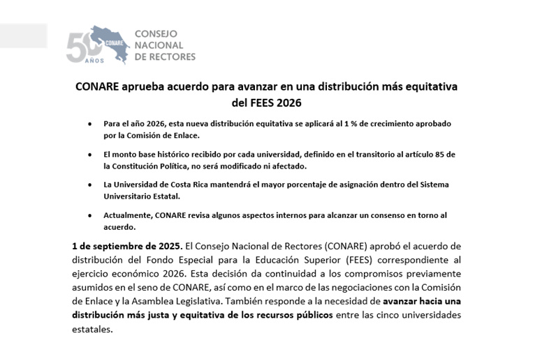 Comunicado de Conare