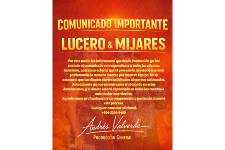 cancelación lucero y mijares