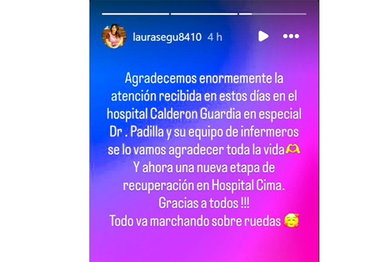 Parte de Andrey Amador por parte de su esposa